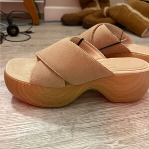 Women's Beige Platform Sandals